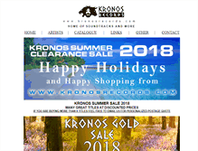 Tablet Screenshot of kronosrecords.com